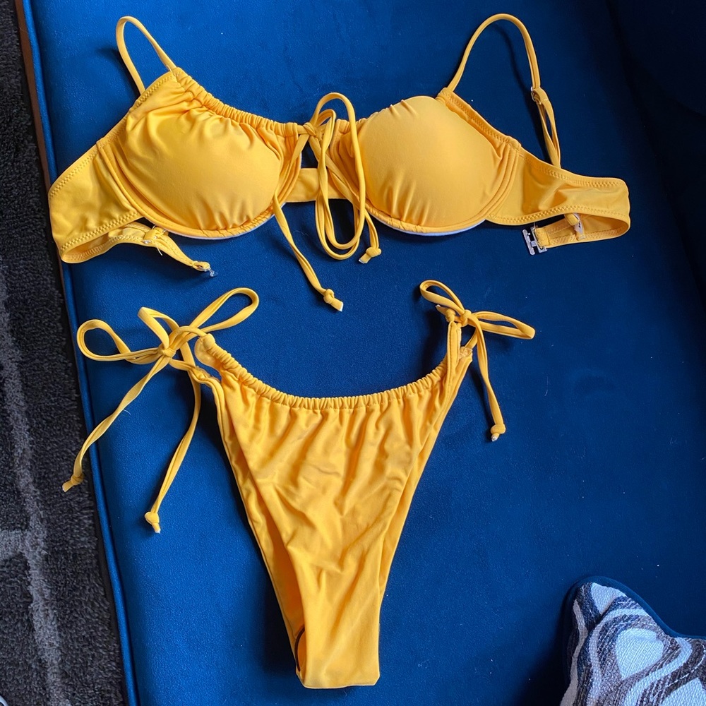 Shein yellow bikini